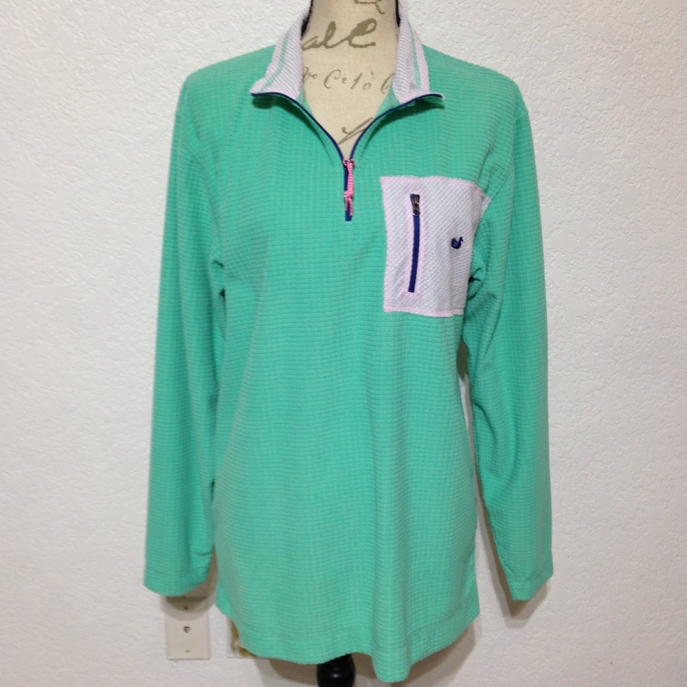 Southern Marsh Dune Pullover w/ Seersucker Pocket - Picture 1 of 10